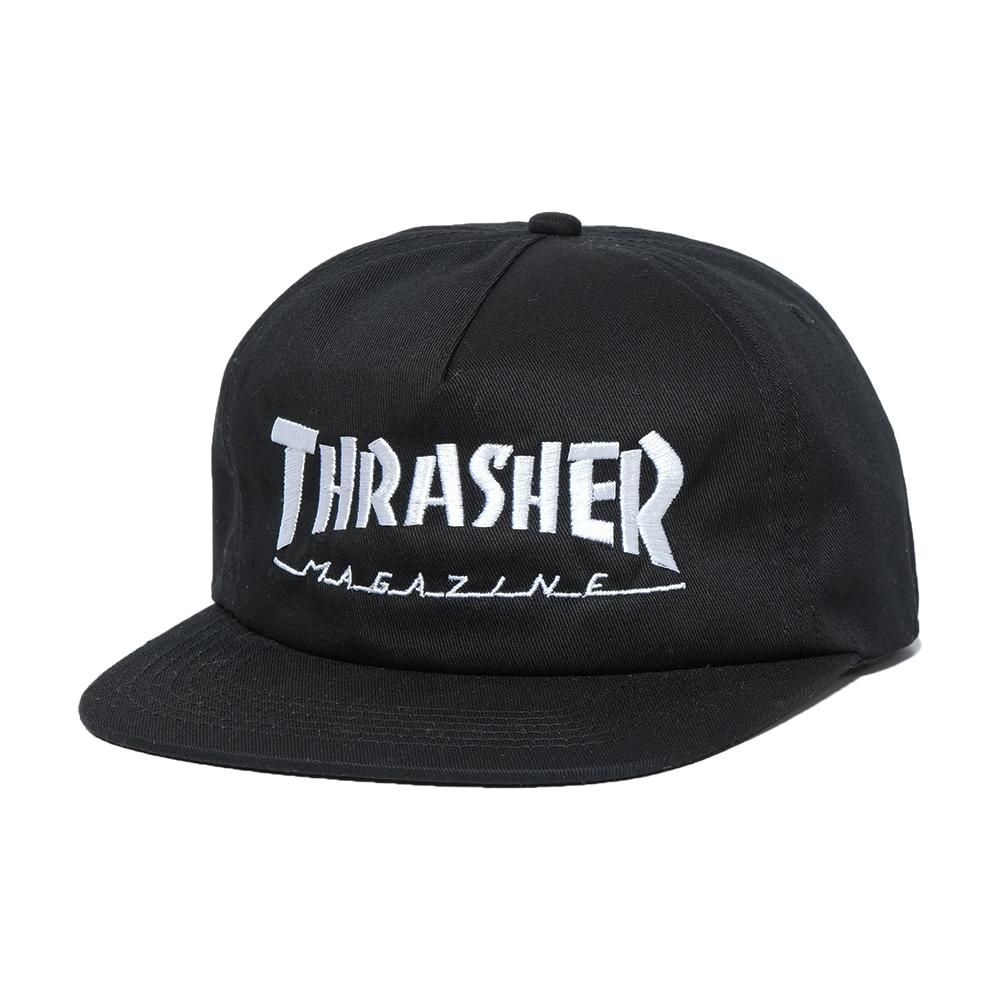 THRASHER ( å㡼 ) å MAG LOGO SNAPBACK CAP ( BLACK / WHITE )