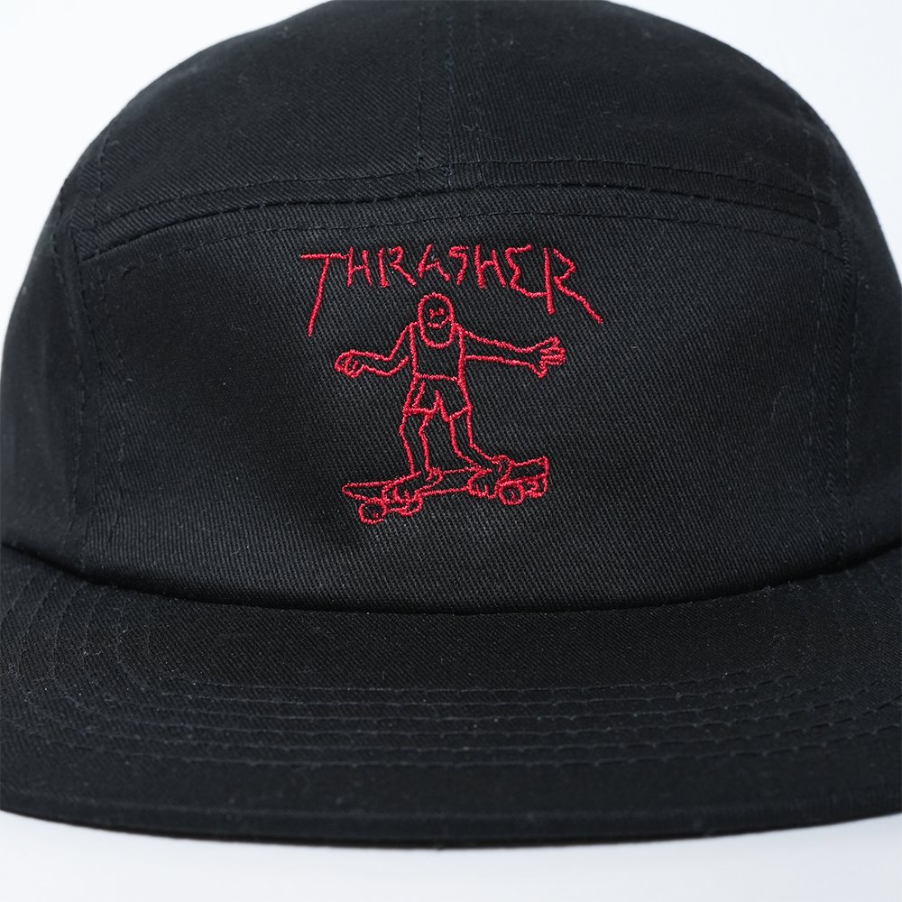 THRASHER ( スラッシャー ) キャップ GONZ 5PANEL CAMP HAT ( BLACK