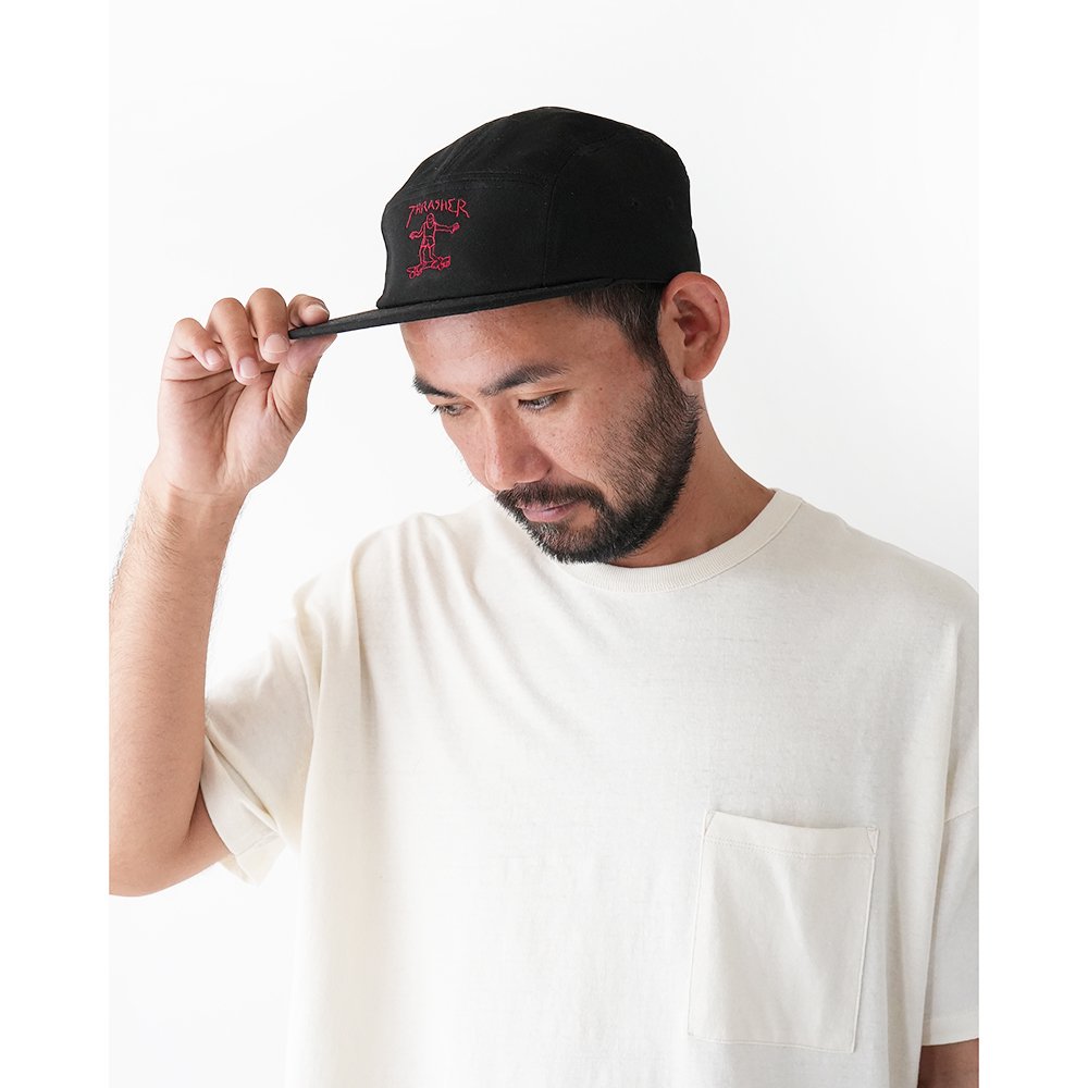 THRASHER ( スラッシャー ) キャップ GONZ 5PANEL CAMP HAT ( BLACK / RED ) -  JAU／REMILLAレミーラ, GOHEMPゴーヘンプ, HAVE A GRATEFUL DAY, DEVADURGA, AREth,  GREENCLOTHING, GENTEMSTICK 正規通販店 兵庫姫路 アパレルスノーボードスケートボードスケボーセレクト ...