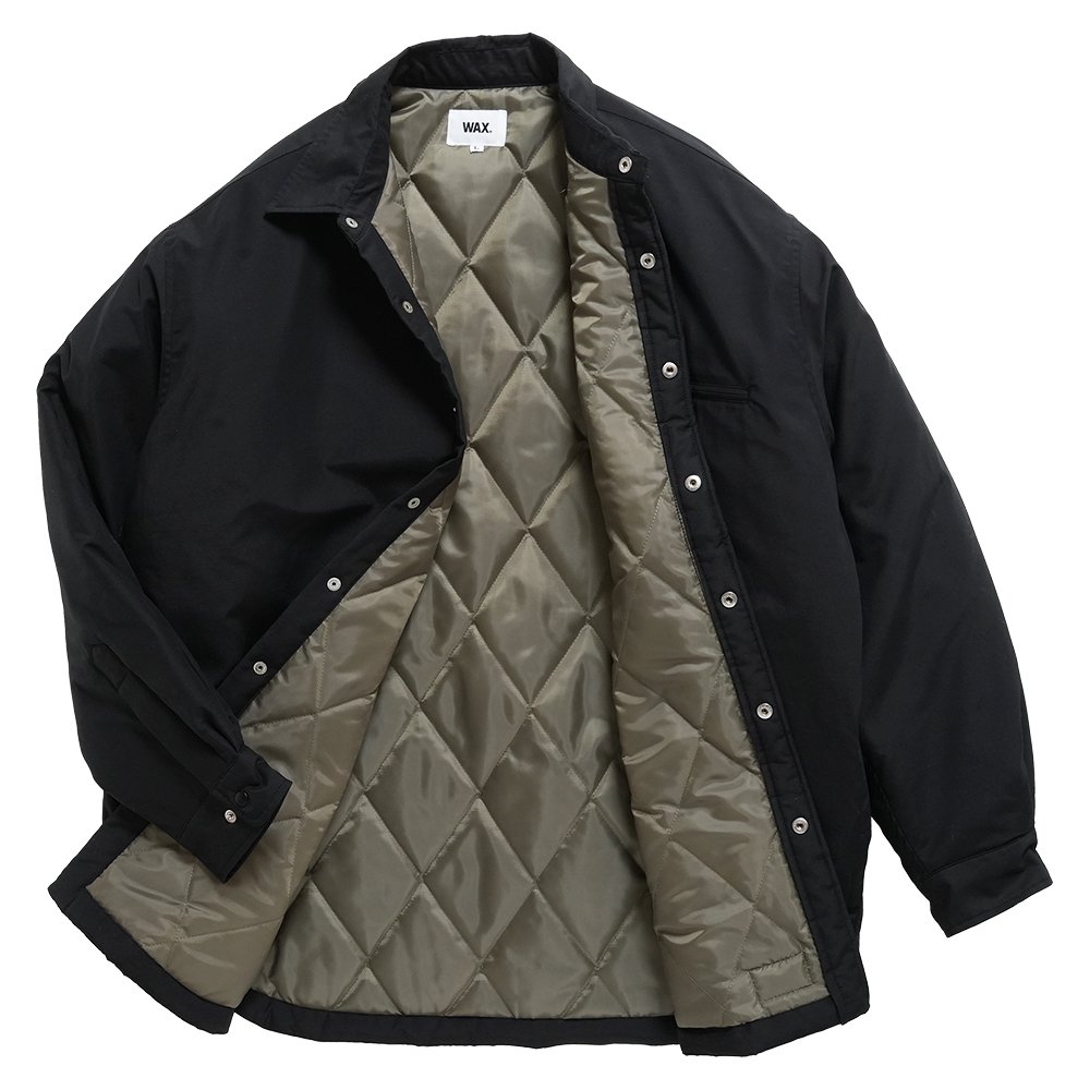 WAX ( ワックス ) ジャケット QUILTED LINED SHIRTS JACKET ( BLACK 