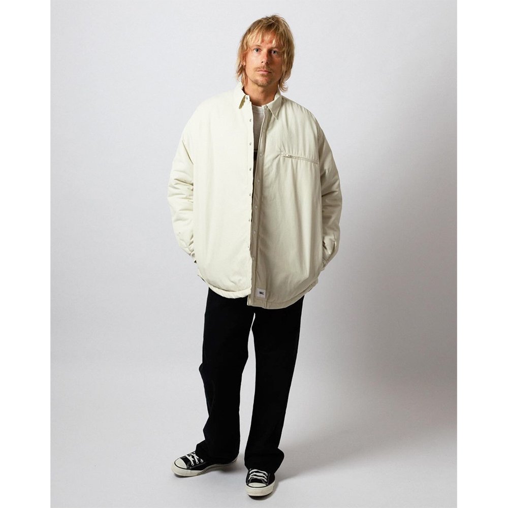 WAX ( ワックス ) ジャケット QUILTED LINED SHIRTS JACKET ( CREAM 