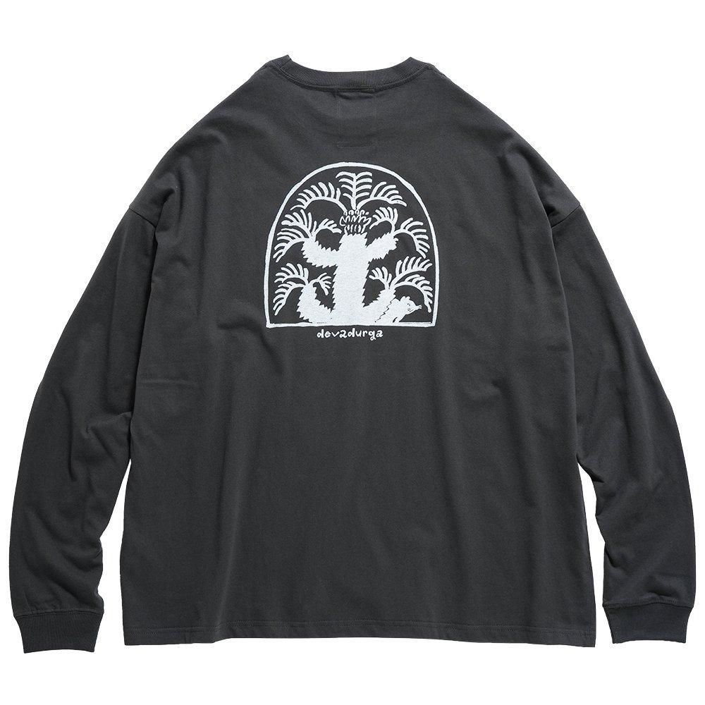 devadurga ( ǥɥ륬 ) TEE PALM WIDE L/S CUT SEW ( C.BLACK ) dg-1529