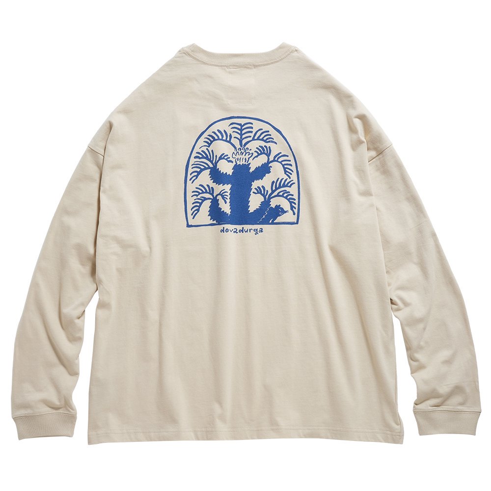 devadurga ( ǥɥ륬 ) TEE PALM WIDE L/S CUT SEW ( BEIGE ) dg-1529