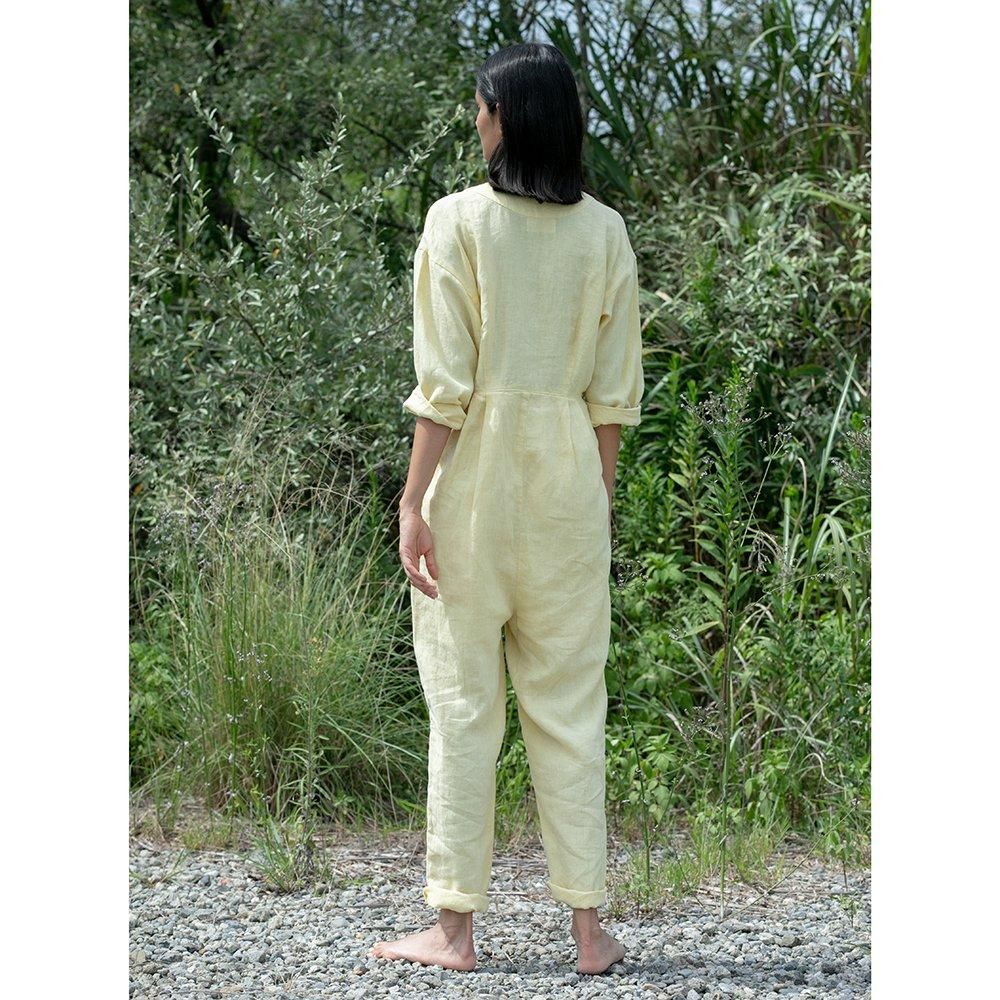 KiiRA ( キーラ ) 2024S/S ジャンプスーツ LINEN QUILT JUMP SUIT ki 