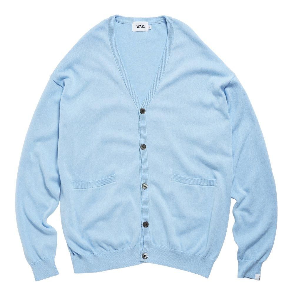 WAX ( å ) ǥ COTTON KNIT CARDIGAN ( SAX ) WX-0340