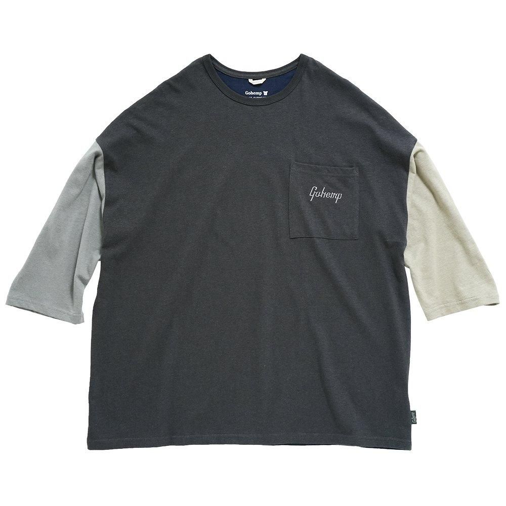 GOHEMP ( إ ) 7ʬTEE 3/4 SLEEVE WIDE TEE ( GUNMETAL GRAY ) GHC4531MC24