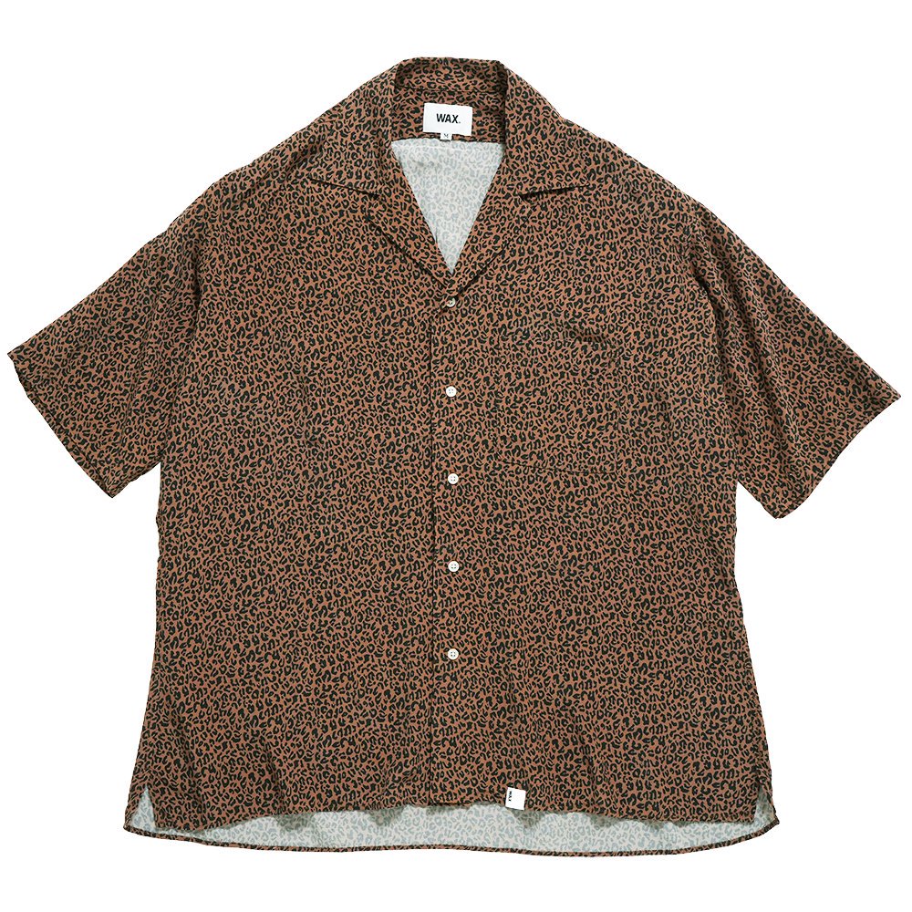 WAX ( å ) Ⱦµ LEOPARD OPEN SHIRTS ( BROWN ) WX-0343