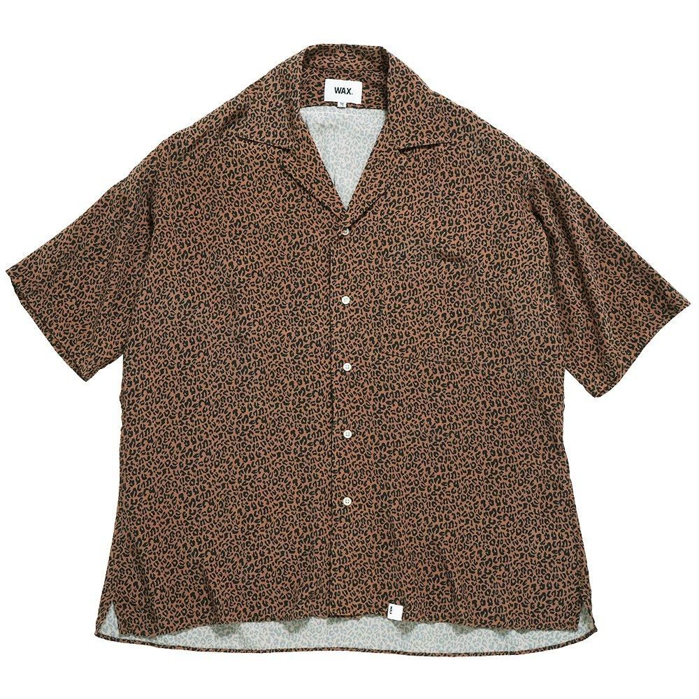 WAX ( å ) Ⱦµ LEOPARD OPEN SHIRTS ( BROWN ) WX-0343