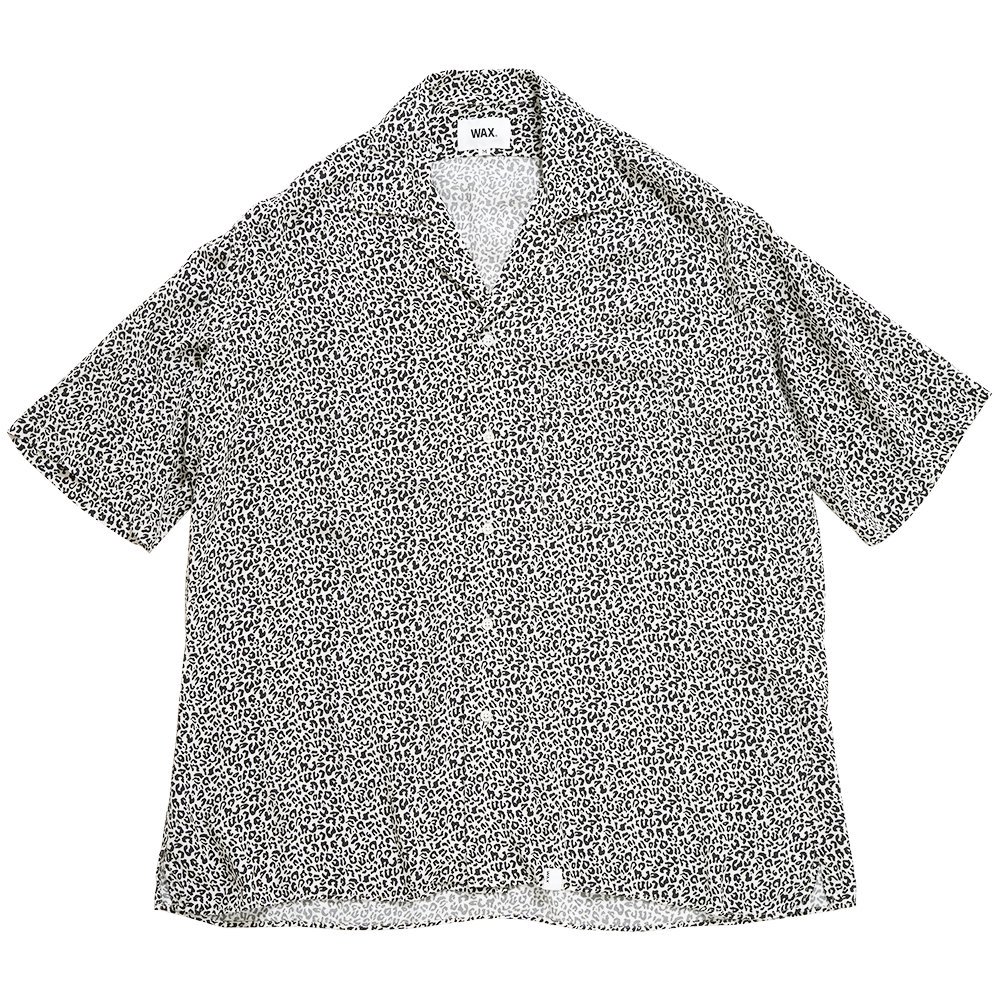 WAX ( å ) Ⱦµ LEOPARD OPEN SHIRTS ( WHITE ) WX-0343