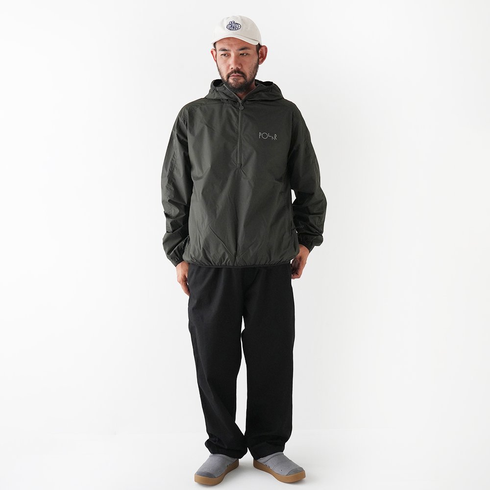 POLAR SKATE CO. ( ポーラー ) パッカブル仕様アノラック PACKABLE ANORAK JACKET ( DIRTY BLACK  ) - JAU／REMILLAレミーラ, GOHEMPゴーヘンプ, HAVE A GRATEFUL DAY, DEVADURGA, AREth,  GREENCLOTHING, GENTEMSTICK 正規通販店 兵庫姫路 アパレルスノーボードスケート ...