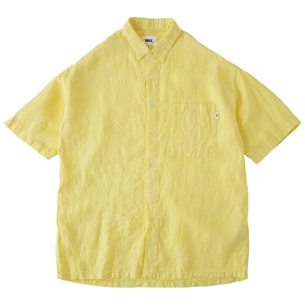 WAX ( å ) ͥ󥷥 LINEN SHIRTS ( YELLOW ) WX-0341