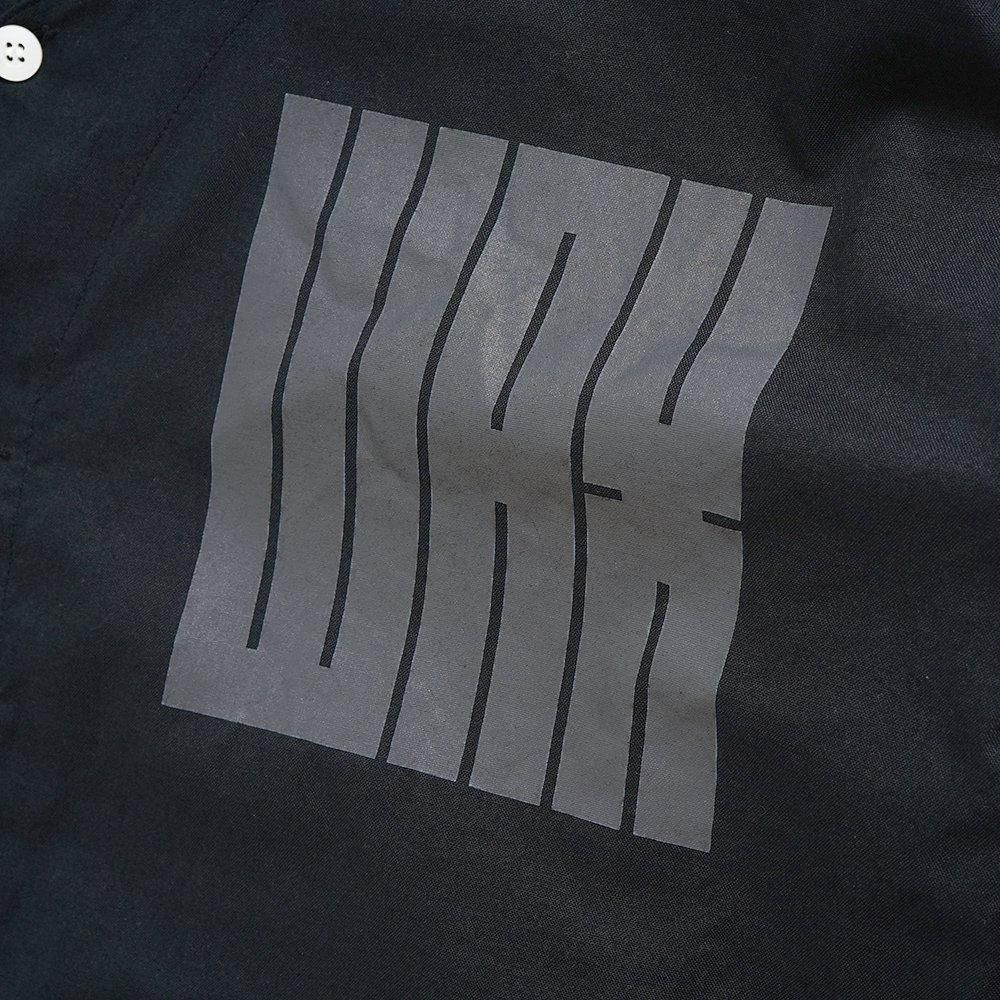 WAX ( ワックス ) 鯉口シャツ KOIKUCHI-SHIRTS “ 角文字 ” ( 黒