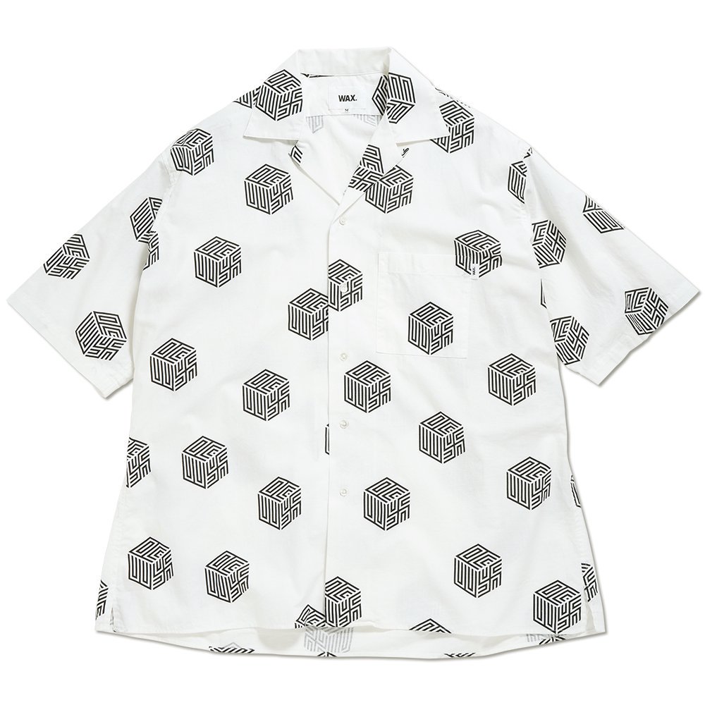 WAX ( å ) Ⱦµ CUBE OPEN SHIRTS WX-0369