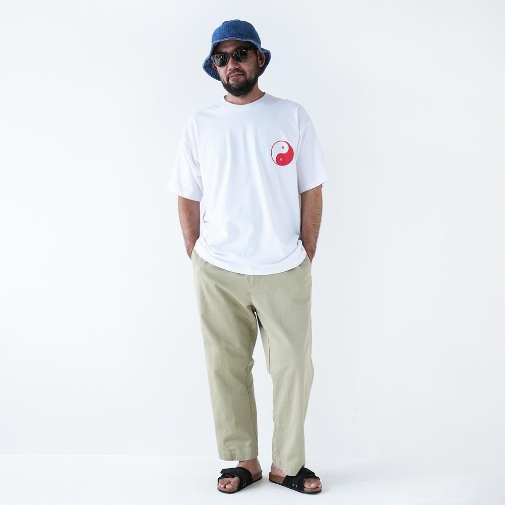 らむ。　ウラシク　187 WAX ( ワックス ) Tシャツ YIN-YANG TEE ( WHITE ) WX-0377