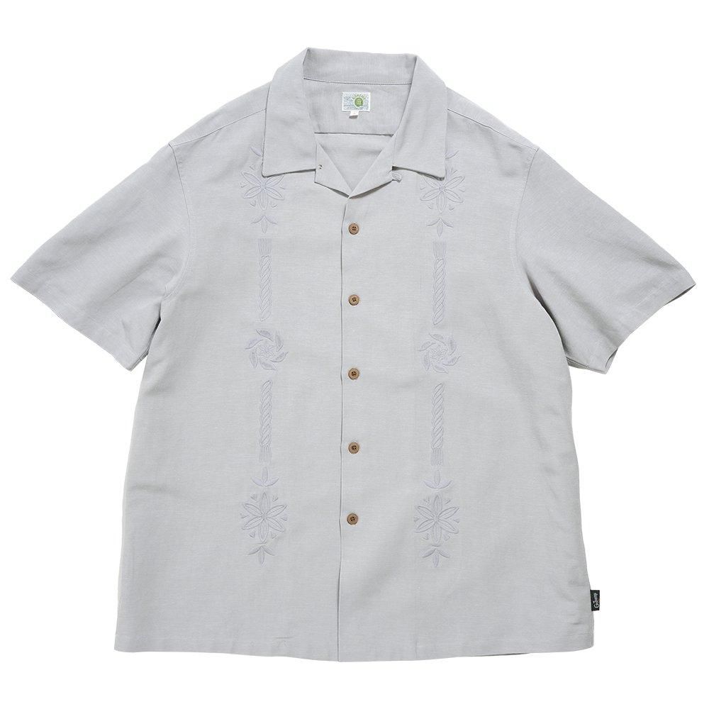 GOHEMP ( ゴーヘンプ ) 麻柄刺繍シャツ OPEN MIND SHIRTS ( COOL