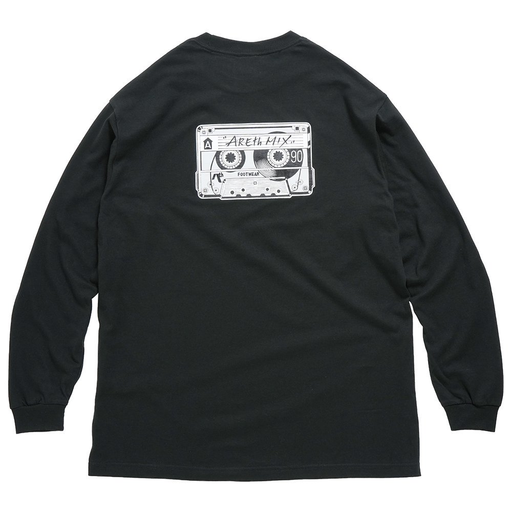 AREth (  ) ڿǥ󥰥꡼ MIX TAPE L/S T-SHIRT ( BLACK )