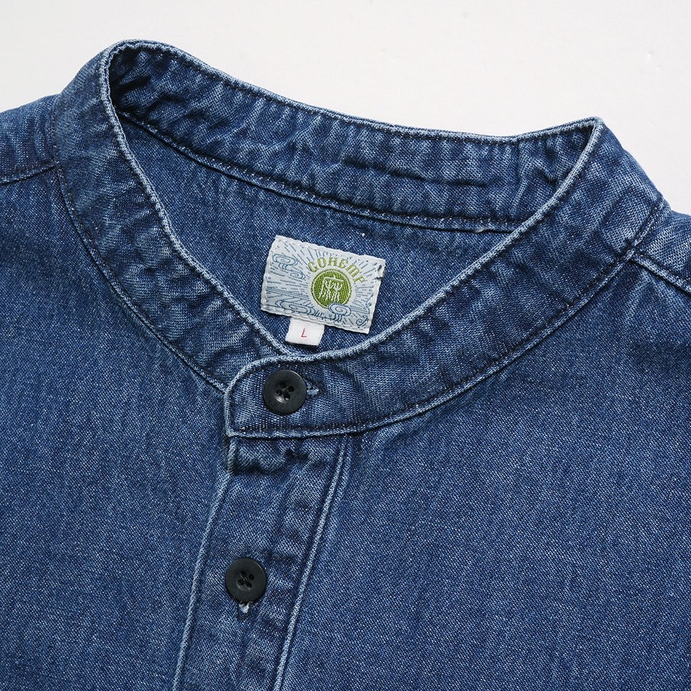 GOHEMP ( ゴーヘンプ ) ノーカラーヘンプデニムシャツ NO COLLAR BASIC SHIRTS ( USED WASH )  GHS3123DTU - JAU／REMILLAレミーラ, GOHEMPゴーヘンプ, HAVE A GRATEFUL DAY, DEVADURGA,  AREth, GREENCLOTHING, GENTEMSTICK 正規通販店 兵庫姫路 アパレルスノーボード ...