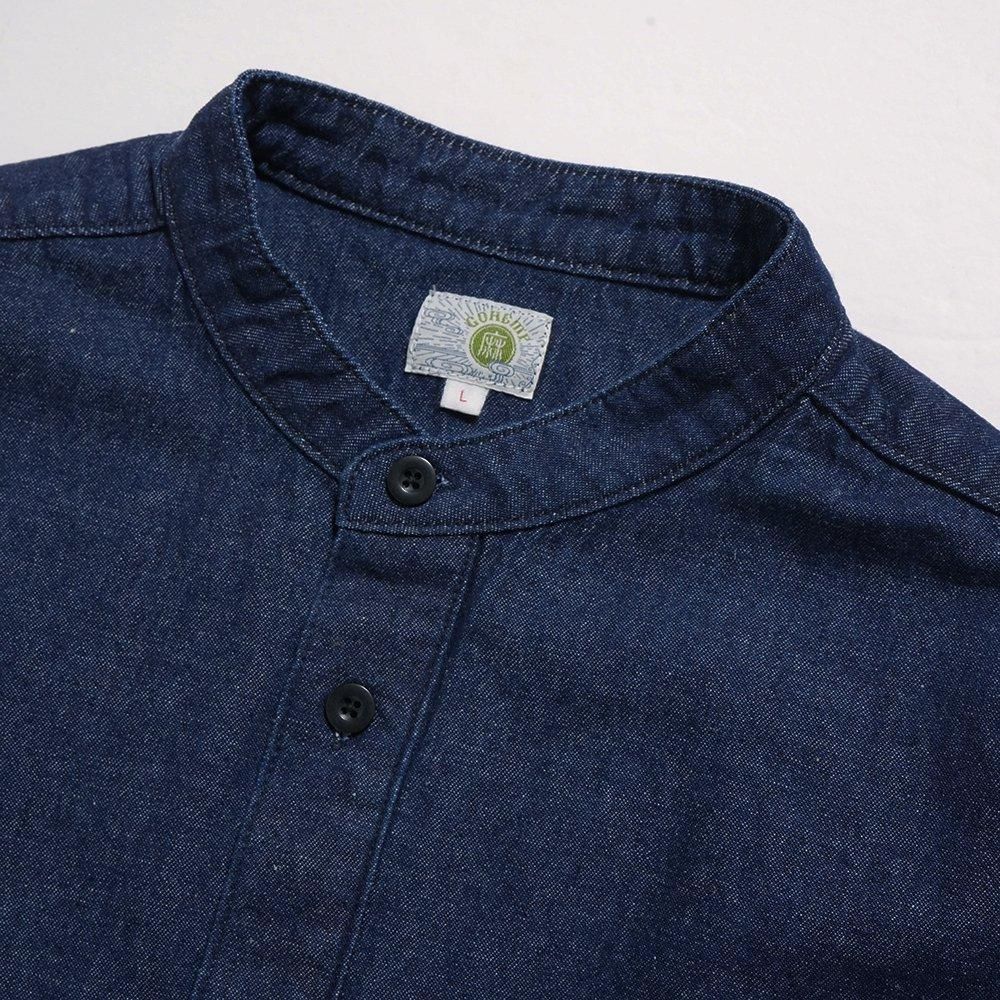 GOHEMP ( ゴーヘンプ ) ノーカラーヘンプデニムシャツ NO COLLAR GOHEMP ( ゴーヘンプ ) ノーカラーヘンプデニムシャツ NO COLLAR