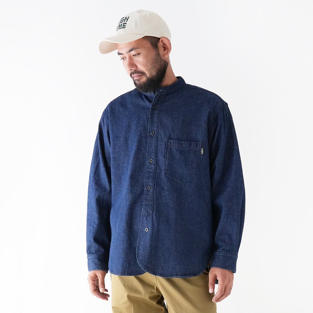 GOHEMP ( ゴーヘンプ ) ノーカラーヘンプデニムシャツ NO COLLAR BASIC SHIRTS ( ONE WASH )  GHS3123DTO - JAU／REMILLAレミーラ, GOHEMPゴーヘンプ, HAVE A GRATEFUL DAY, DEVADURGA,  AREth, GREENCLOTHING, GENTEMSTICK 正規通販店 兵庫姫路 アパレルスノーボード ...