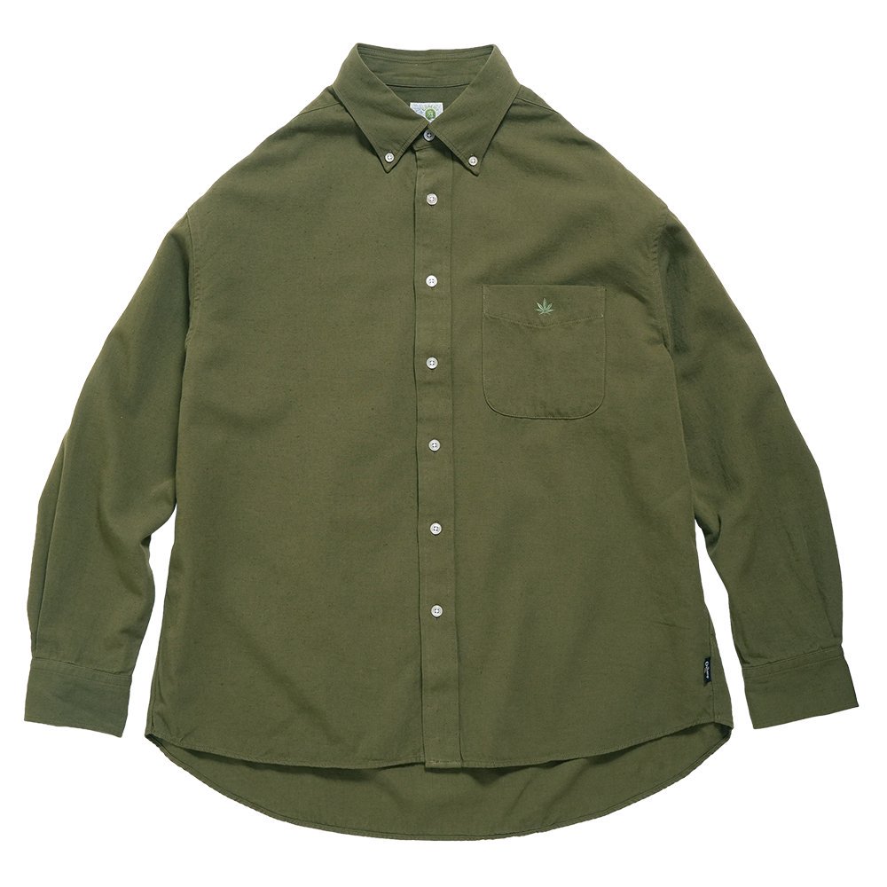 GOHEMP ( إ ) ɽإץåȥ󥷥 BD RELAX SHIRTS ( OLIVE ) GHS3130GVF