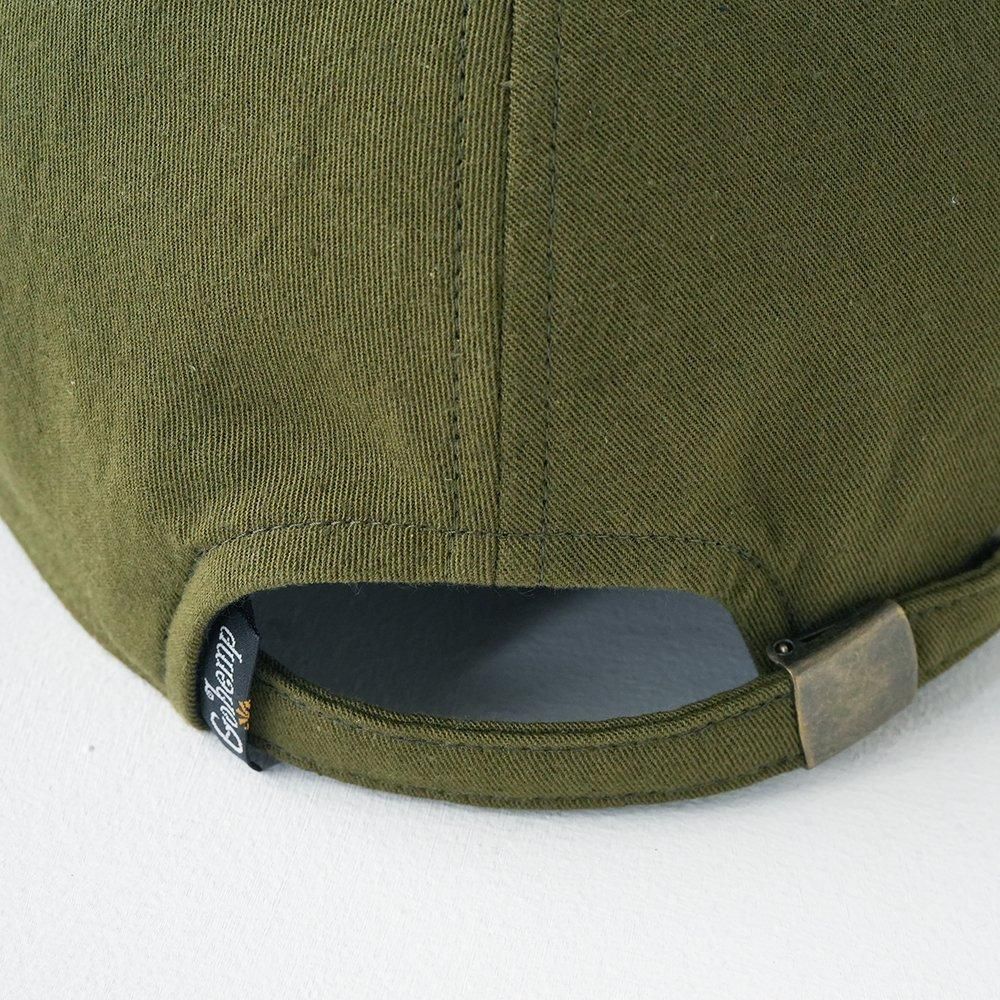 GOHEMP ( ゴーヘンプ ) 麻柄刺繍キャップ HEMP PANEL CAP ( OLIVE