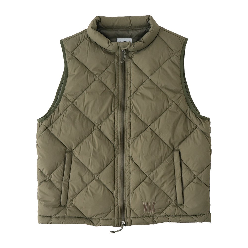 WAX ( å ) ⵡǽʥ٥ PUFF VEST ( KHAKI ) WX-0390