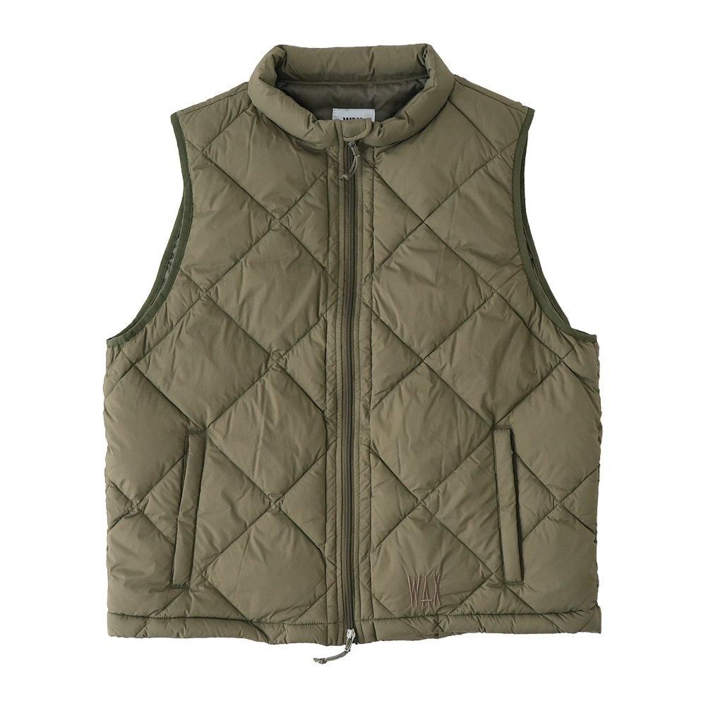 WAX ( å ) ⵡǽʥ٥ PUFF VEST ( KHAKI ) WX-0390