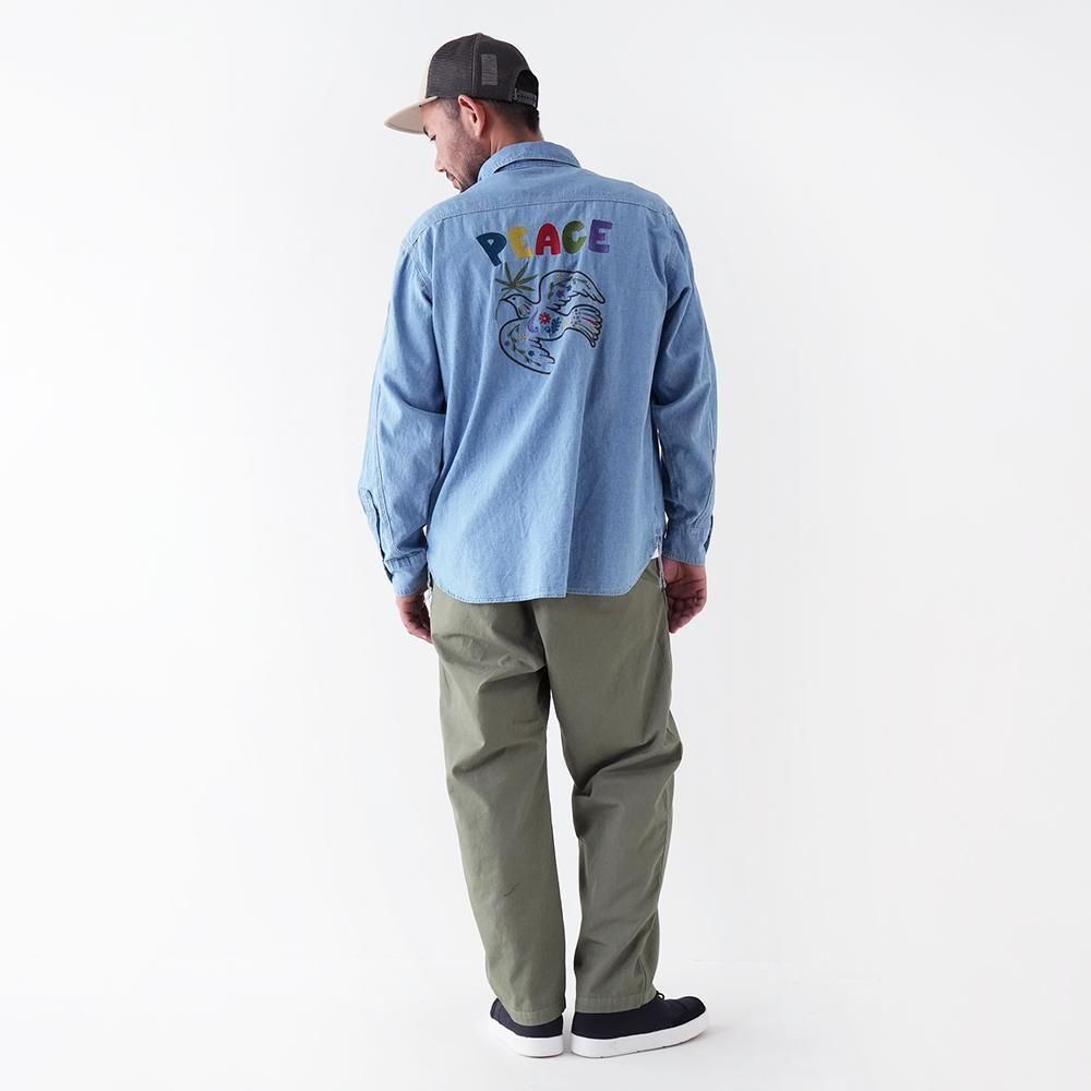 EMBROIDERY SHIRT GOHEMP ヒッピー　シャンブレーシャツ EMBROIDERY SHIRT GOHEMP ヒッピー シャンブレーシャツ