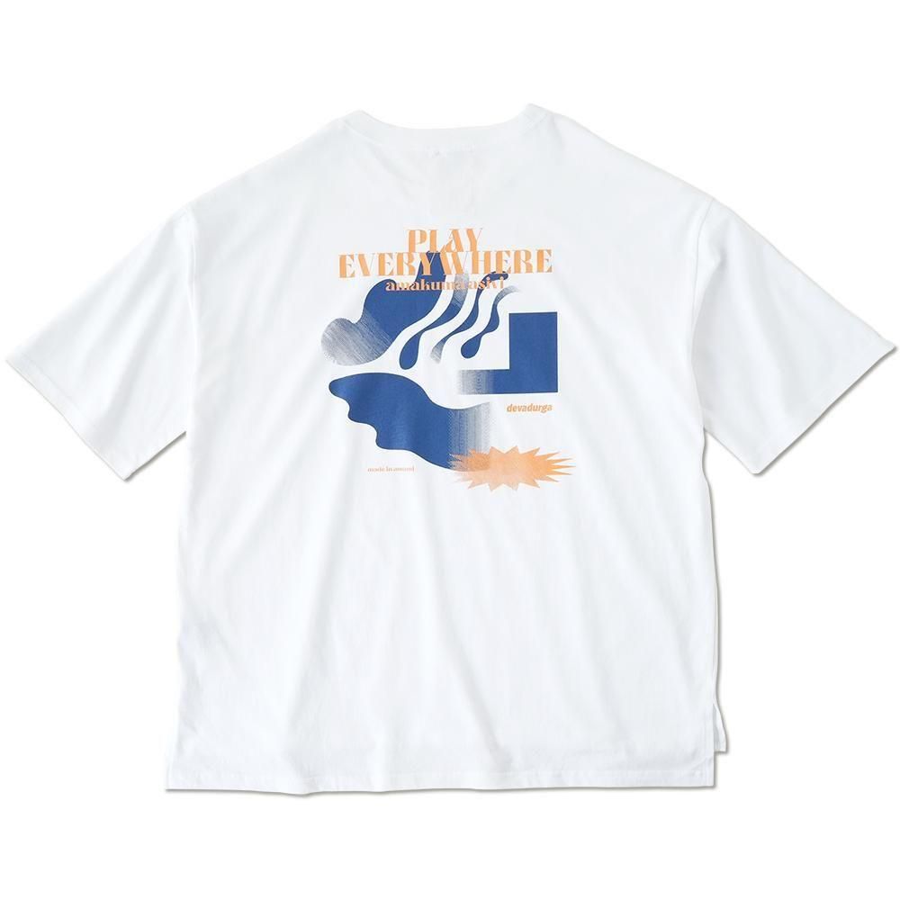 devadurga ( ǥɥ륬 )  AMAKUMA WIDE TEE ( WHITE ) dg-1615