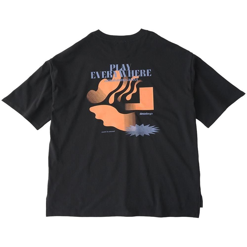 devadurga ( ǥɥ륬 ) 磻T AMAKUMA WIDE TEE ( BLACK ) dg-1615