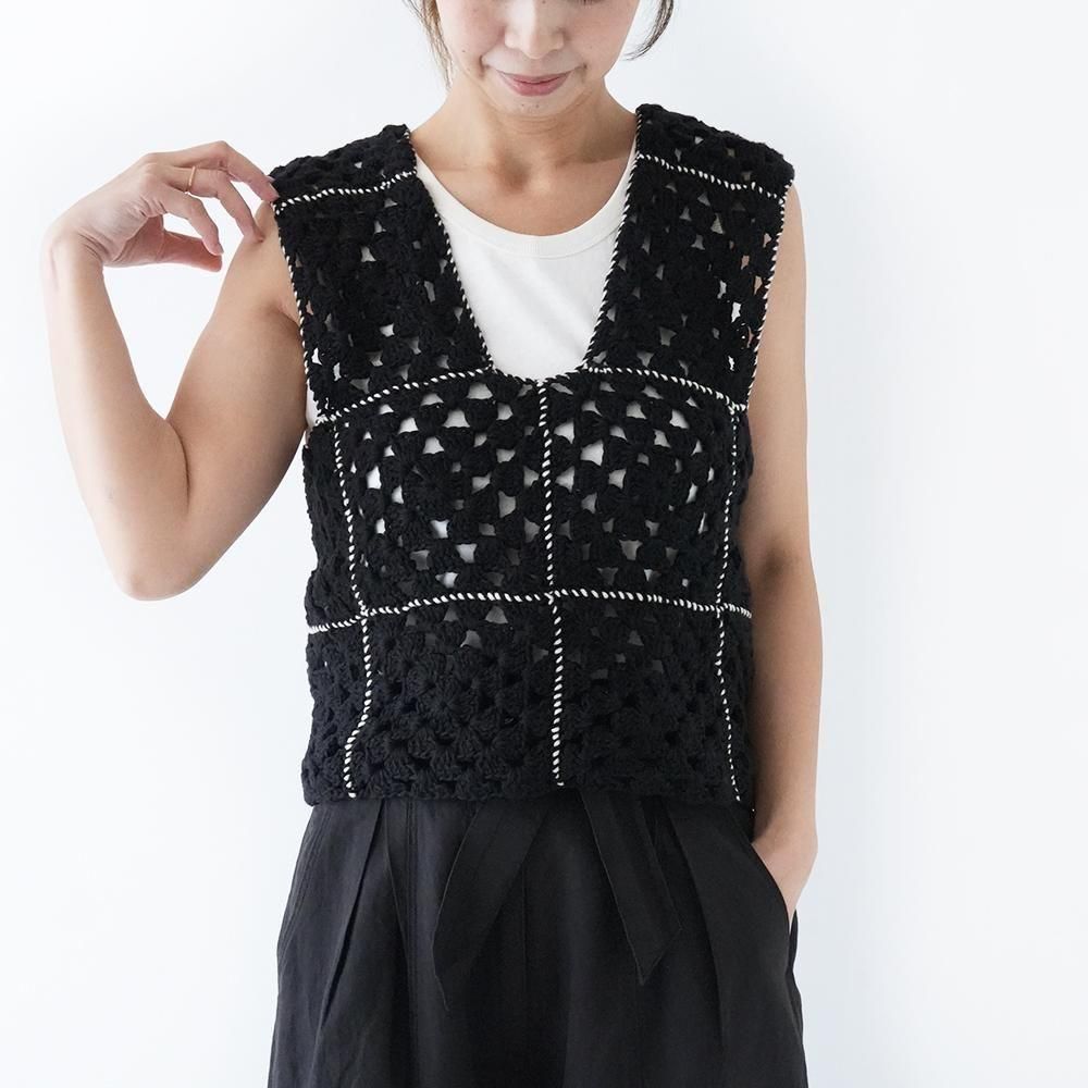 KiiRA (  ) 2025S/S Ԥߥ󥯥ȥå HANDMADE CROCHET TANK-TOP ki-4617