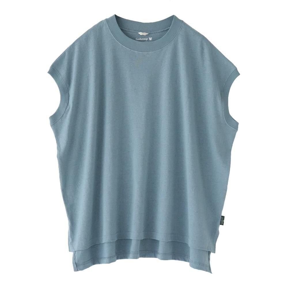 GOHEMP ( إ ) HONEY SLEEVE-LES TEE ( PACIFIC BLUE ) GHC4308RG