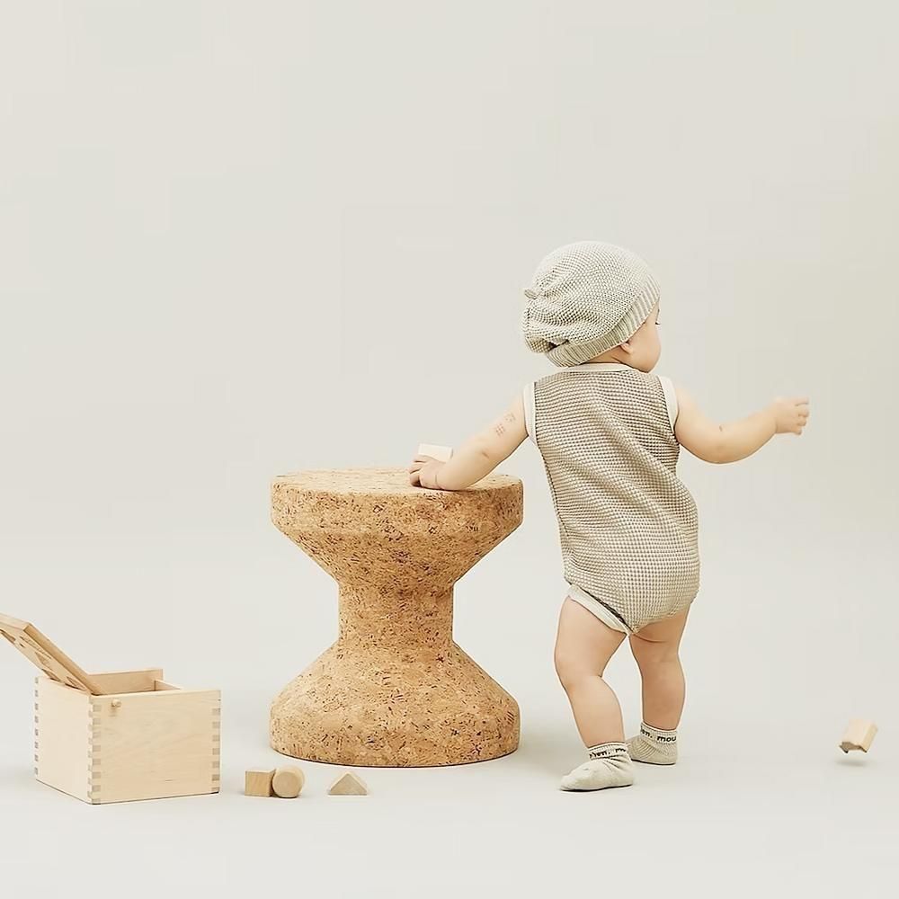 MOUN TEN. ( ޥƥ ) ٥ӡ󥯥ȥå BABY BICOLOR WAFFLE TANKTOP ( SAND  ECRU ) ٥ӡ 70.80.95 