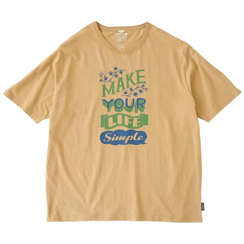 GOHEMP ( إ ) T MAKE LIFE SIMPLE WIDE FITS TEE ( HONEY YELLOW ) GHC4532MYL (磻ɥ륨å)