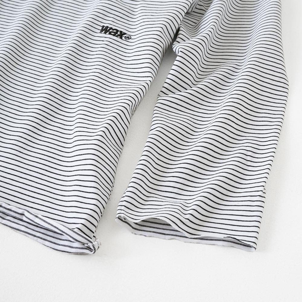 WAX ( ワックス ) ストライプロングスリーブ PIN STRIPE CUT OFF