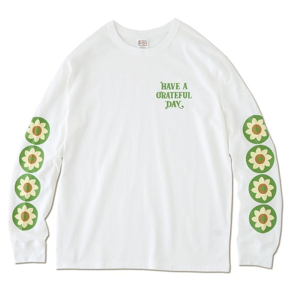 HAVE A GRATEFUL DAY ( ϥ֥쥤ȥեǥ ) 󥰥꡼ HELIOTROPISM L/S T-SHRT ( WHITE ) GDC0423HELI