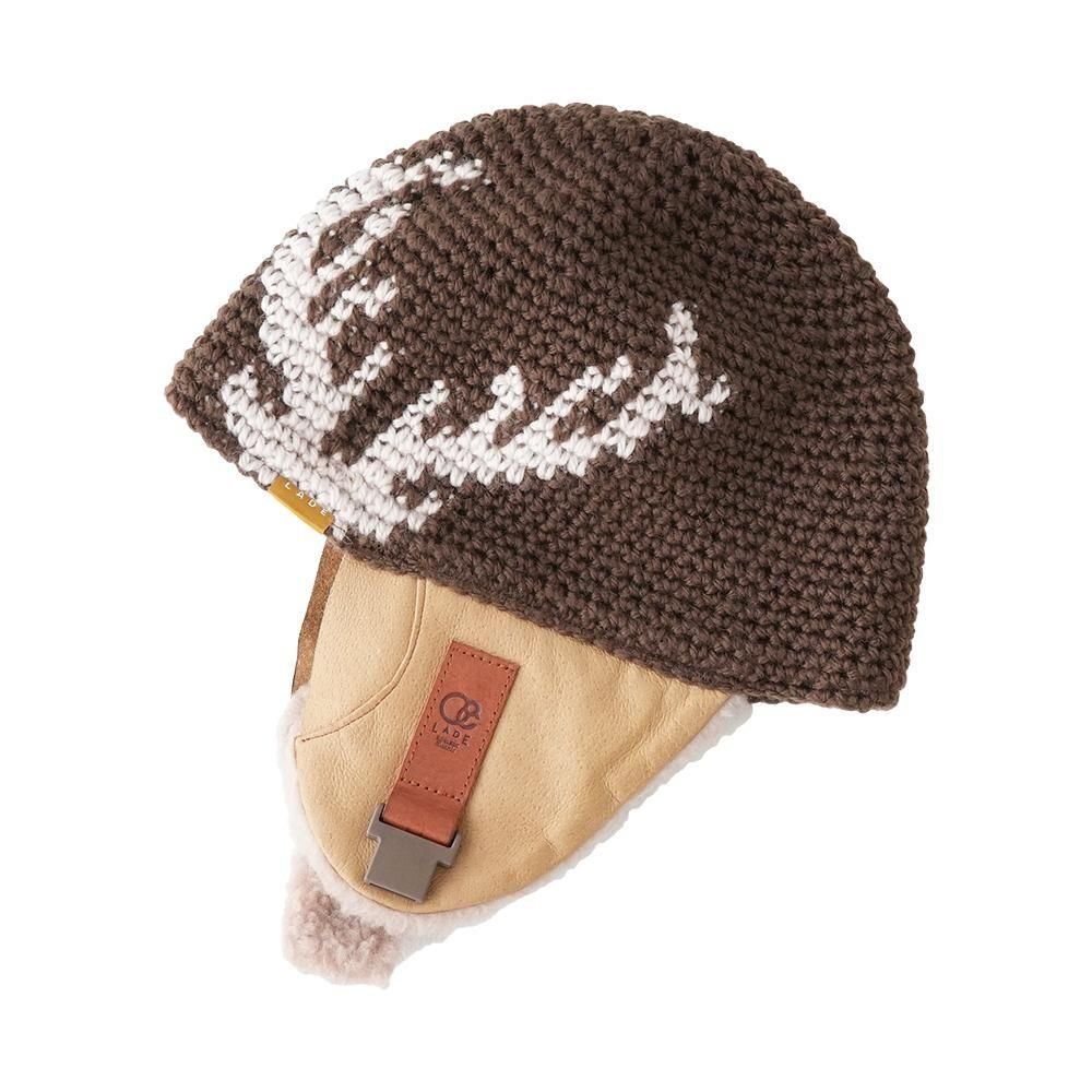 LADE ( 쥤 ) ӡˡ WAPITI HOG + MERINO WOOL + LEATHER STRAPS ( DARK BROWN ) L+ (60cm)