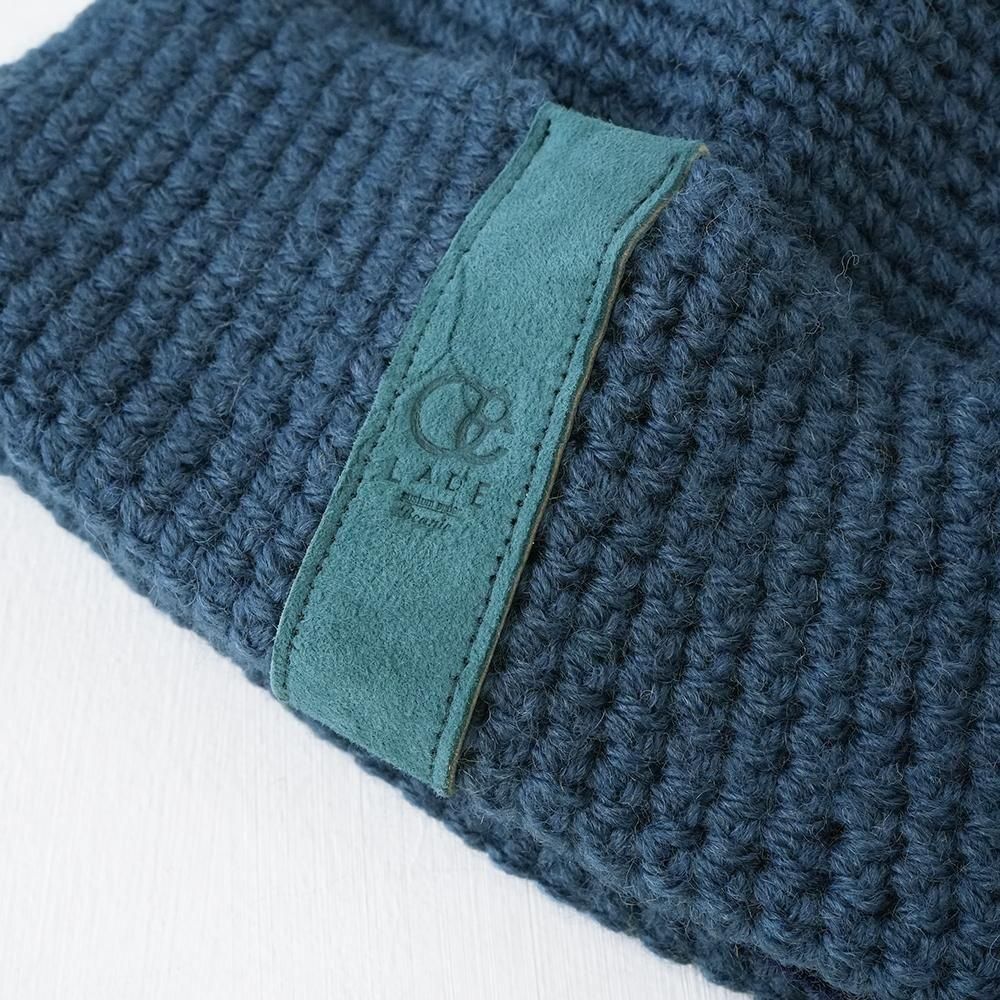 レイド　ビーニー LADE ( レイド ) ビーニー PLAIN CUFF LEATHER ( LAKESIDE BLUE