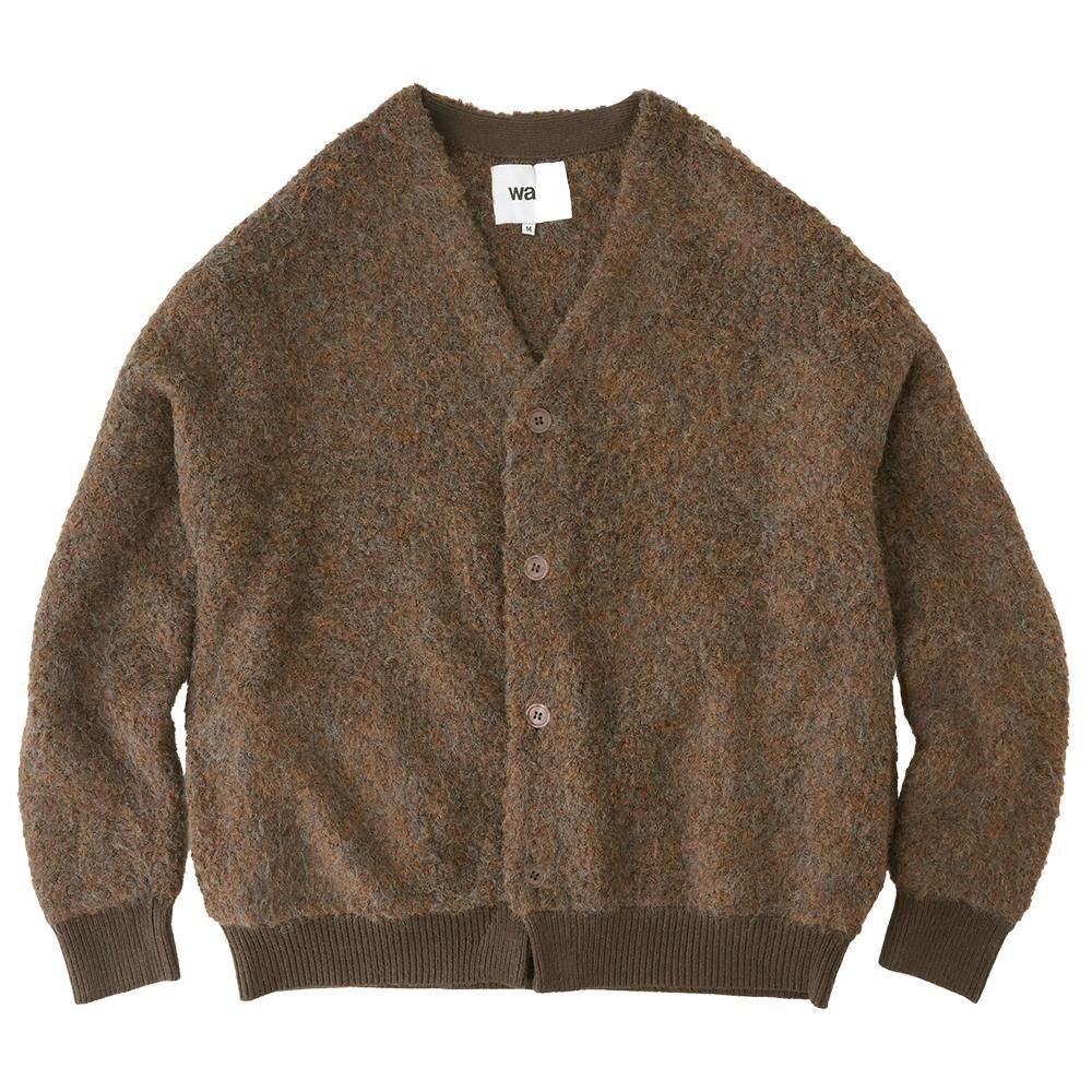 WAX ( ワックス ) ニットカーディガン POODLE KNIT CARDIGAN ( BROWN