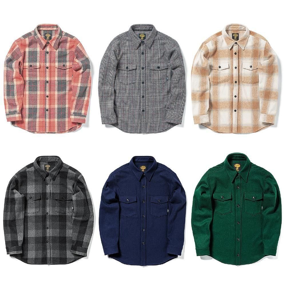  25-26 ͽ  GREENCLOTHING ( ꡼󥯥 ) WOOL FLANNEL SHIRTS