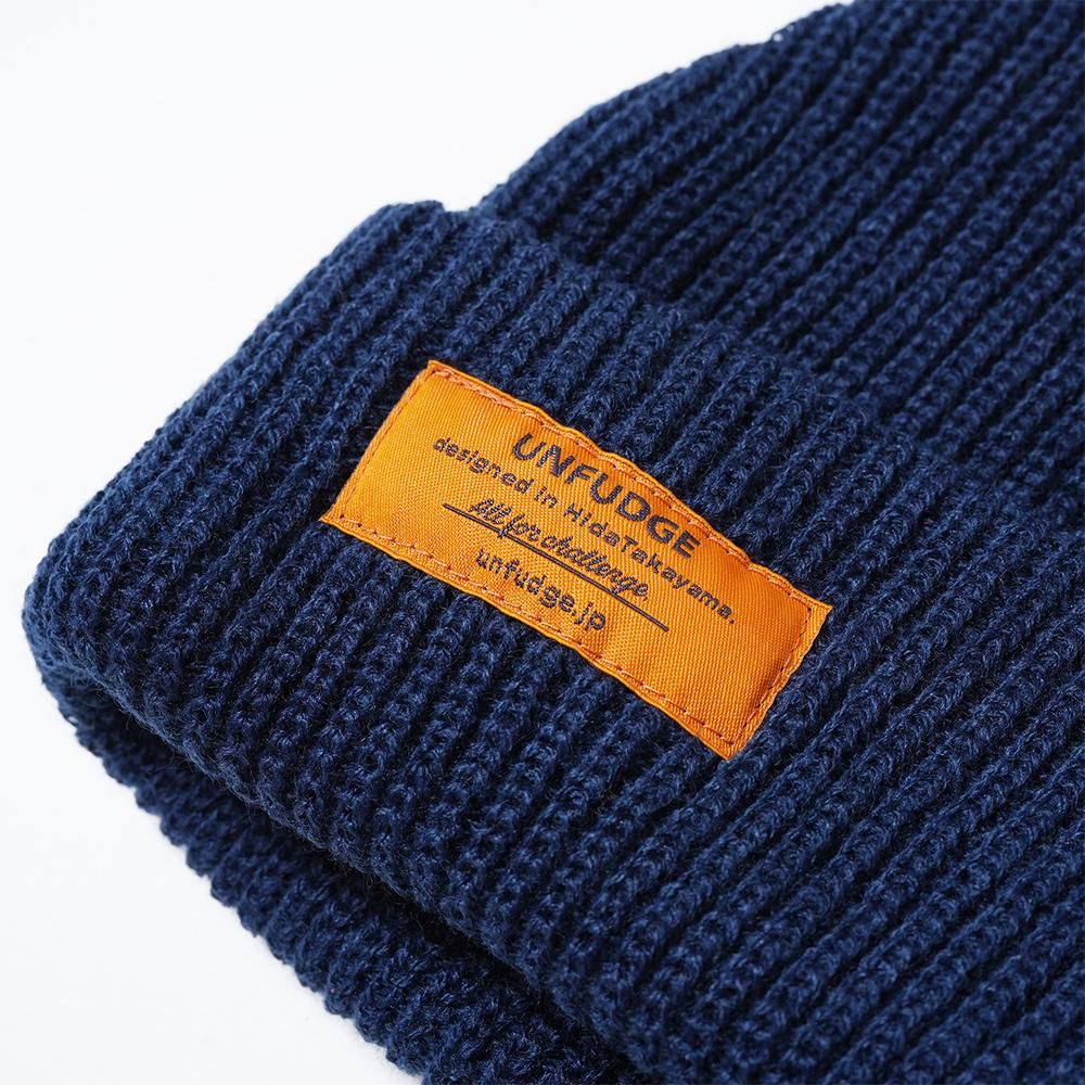 unfudge ( アンファッジ ) ビーニー KNIT CAP ( NAVY ) - JAU／REMILLAレミーラ, GOHEMPゴーヘンプ,  HAVE A GRATEFUL DAY, DEVADURGA, AREth, GREENCLOTHING, GENTEMSTICK 正規通販店  兵庫姫路