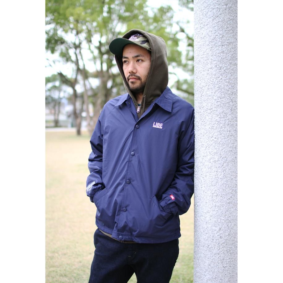 LIBE ( ライブ ) コーチジャケット BIG LOGO COACH JKT ( BLACK ) 14A02 - JAU／REMILLAレミーラ,  GOHEMPゴーヘンプ, HAVE A GRATEFUL DAY, DEVADURGA, AREth, GREENCLOTHING,