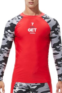 TAUWELL Camouflage Rash Guard Surfing Shirt ラッシュガード 8802 (宅配商品)