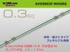 ■住友電装 AVSSB0.3f （1m）　白色・緑ストライプ/AVSSB03f-WHGRE