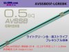 住友電装AVSSB0.5f　（1m）ライトグリーン色･黒ストライプ/AVSSB05f-LGREBK