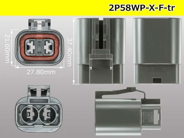 やきぶた 250型2極防水Fコネクタ 矢崎総業58コネクタXタイプ（ターミナル