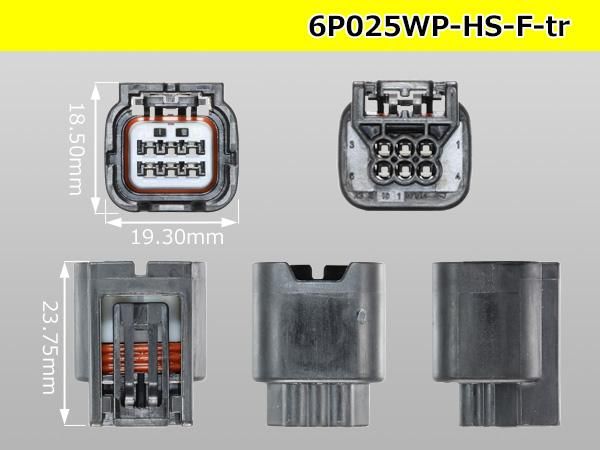 025型6極防水Fコネクタ 矢崎総業HS防水シリーズ（ターミナル