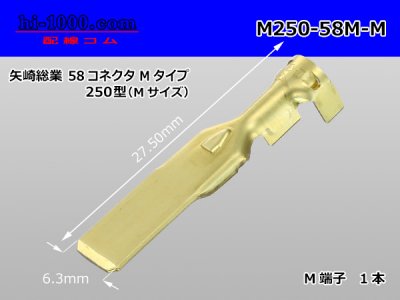 矢崎250型58シリーズMタイプM端子（Mサイズ）/M250-58M-M - 配線コム