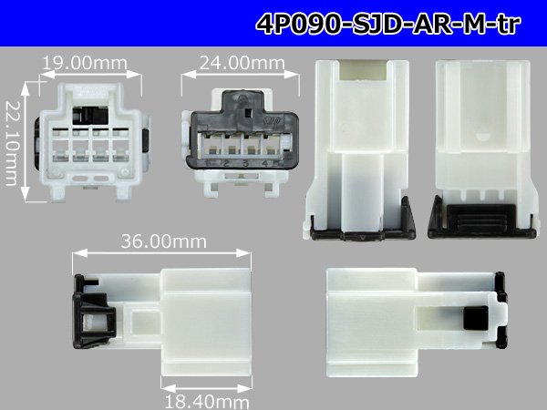 三菱電線工業製ARシリーズ4極Mコネクタ/4P090-SJD-AR-M-tr - 配線コム