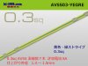 ■住友電装 AVSS0.3 （1m）　黄色・緑ストライプ/AVSS03-YEGRE